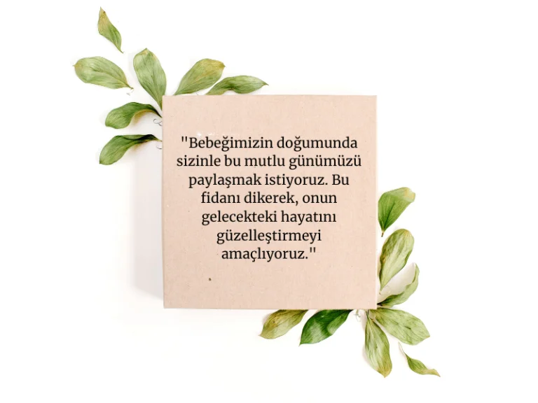 Bebek Fidanı Örnek Kart Bebek Fidanı Örnek Kart