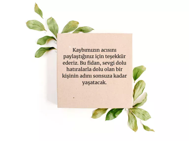 cenaze kart Cenaze Fidanı ve Mesajları